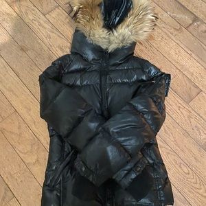 SAM coat Kids size 14 with real fur hood